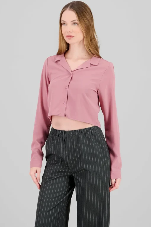 Camisa Lisa Manga Larga