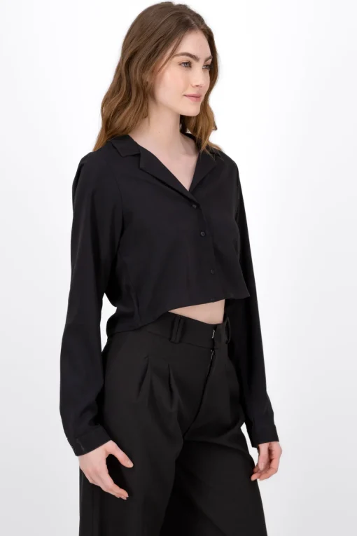 Camisa Lisa Manga Larga