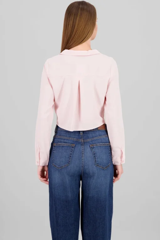 Camisa Lisa Manga Larga