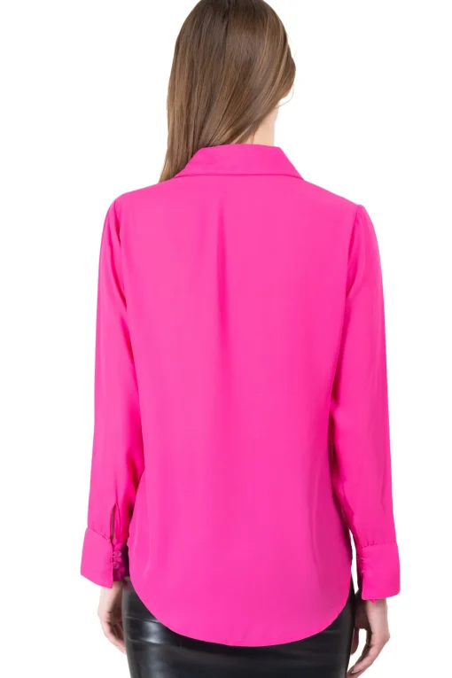 Camisa lisa manga larga