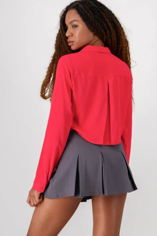 Camisa Lisa Manga Larga