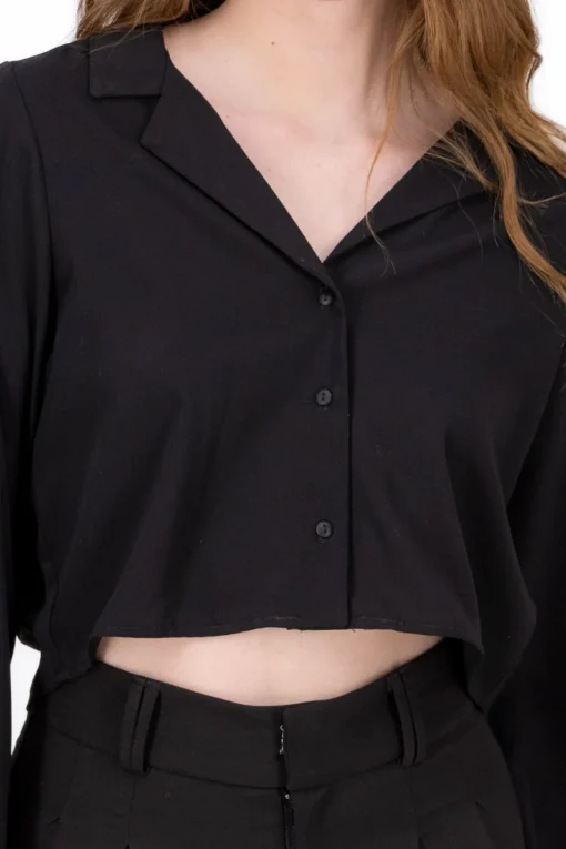 Camisa Lisa Manga Larga