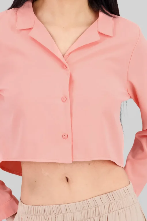 Camisa Lisa Manga Larga