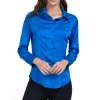 Camisa lisa manga larga pinzas