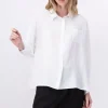 Camisa lisa textura manga larga