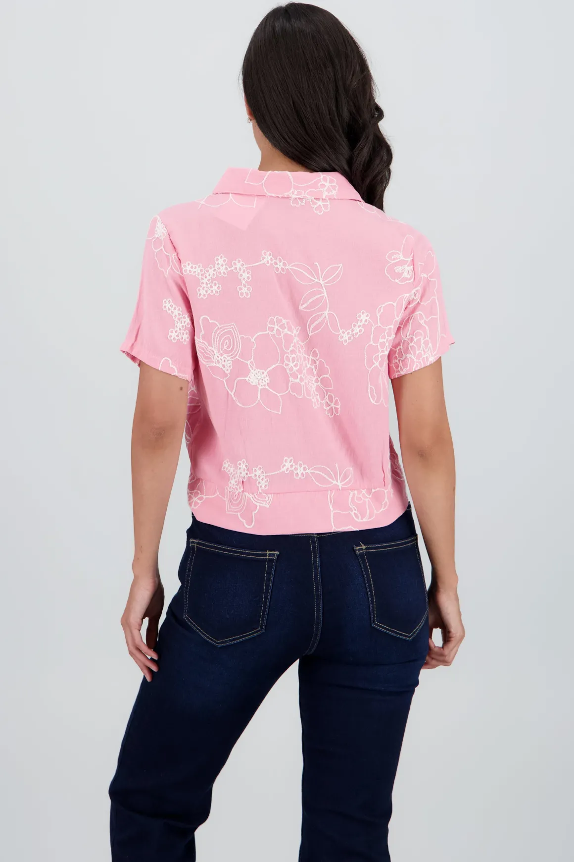 Camisa manga corta bordado