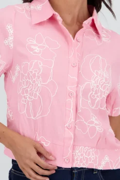 Camisa manga corta bordado