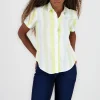 Camisa Manga Corta Rayada