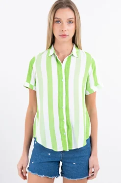 Camisa Manga Corta Rayada