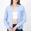 Camisa manga larga detalle bolsas