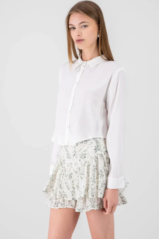 Camisa manga larga detalle costados