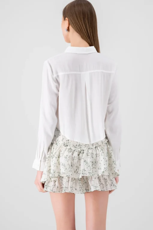 Camisa manga larga detalle costados