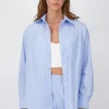 Camisa Manga Largs Oversize Poeplina Hypsters