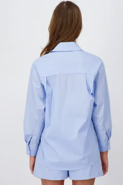 Camisa Manga Largs Oversize Poeplina Hypsters