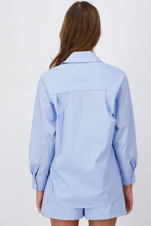 Camisa Manga Largs Oversize Poeplina Hypsters