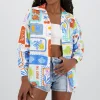 Camisa oversize manga larga detalle botones