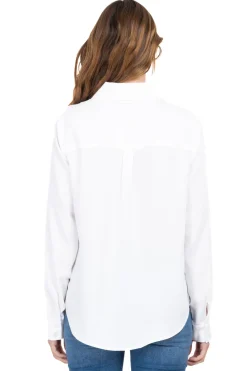 Camisa puños plisados satín