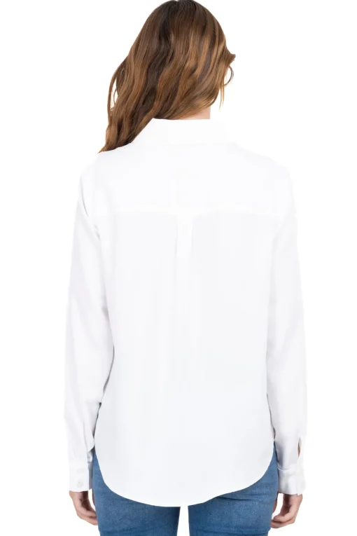 Camisa puños plisados satín