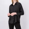 Camisa satinada manga larga