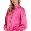 Camisa satín botones