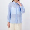 Camisa traslúcida manga larga