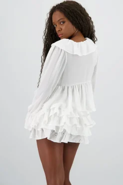 Camisa volantes fluida