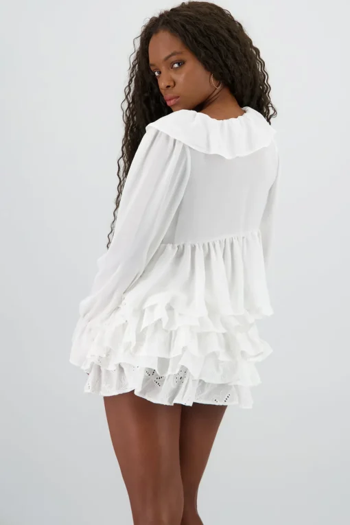 Camisa volantes fluida