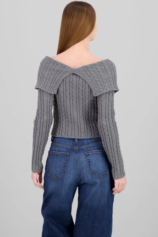Cardigan hombros caidos sueter