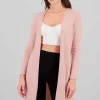 Cardigan largo manga larga tacto suave