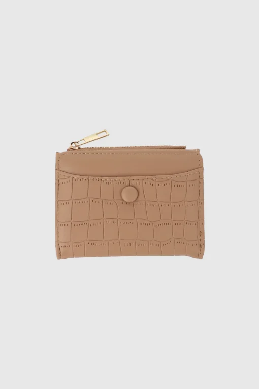 Cartera Mini Croco Botón