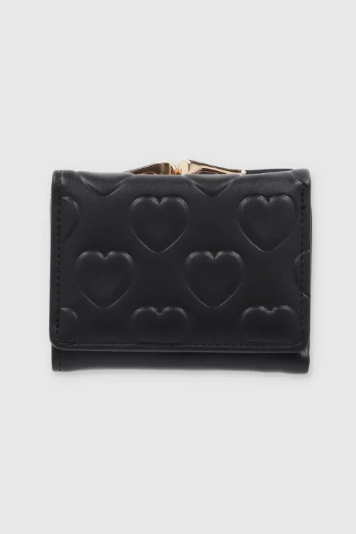 Cartera pequeña textura corazones