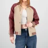 Chamarra bomber efecto piel