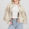 Chamarra Fringe Brillos