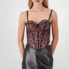 Corset animal print detalle varillas contraste