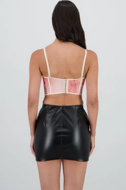 Corset copas estampado marmol