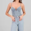 Corset denim y varillas