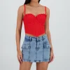 Corset varillas detalle plisado copas