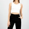 Crop Top De Rayas Sin Manga