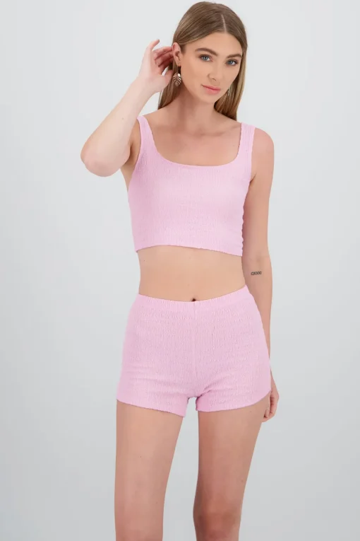 Crop top tirantes textura