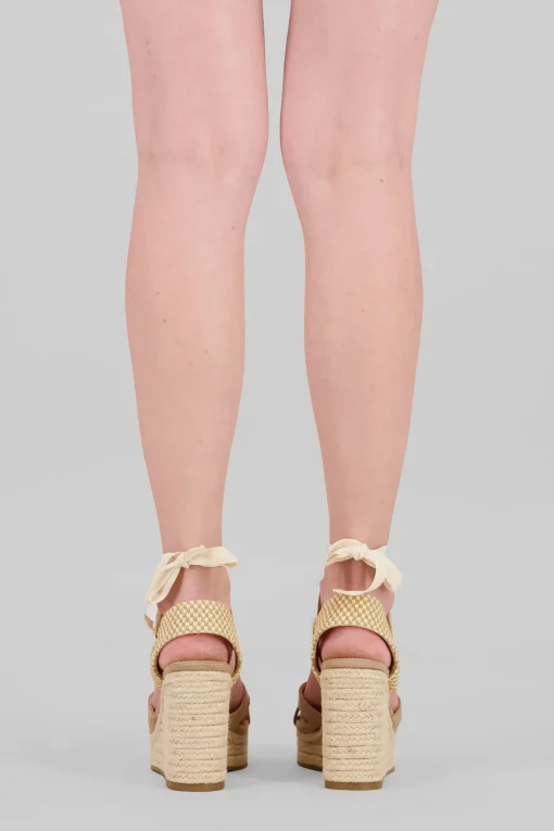 Cuña tiras cruzadas lace up