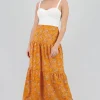Falda maxi olanes estampado flores
