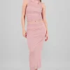 Falda midi drapeada