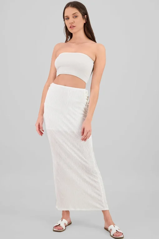 Falda midi textura