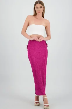 Falda midi textura