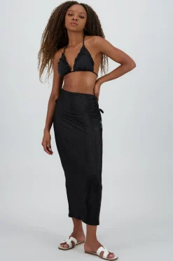Falda midi textura