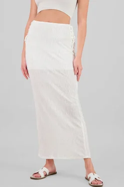 Falda midi textura