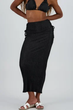 Falda midi textura
