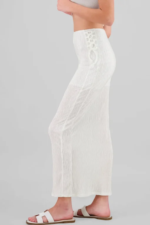 Falda midi textura