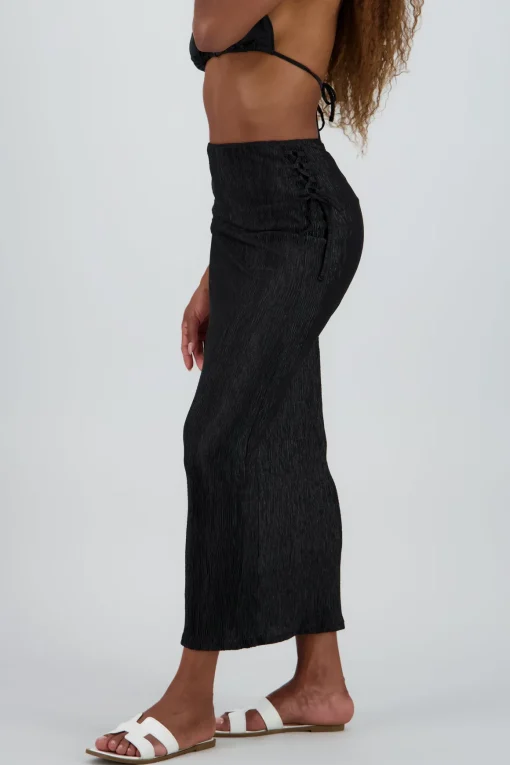 Falda midi textura