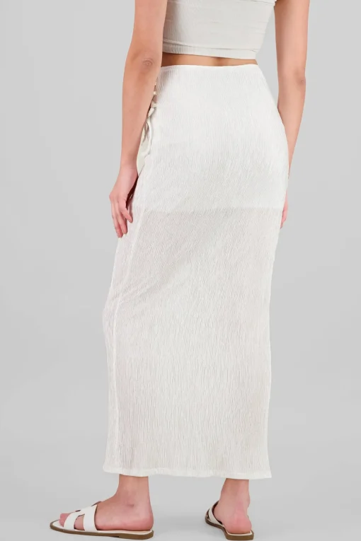 Falda midi textura